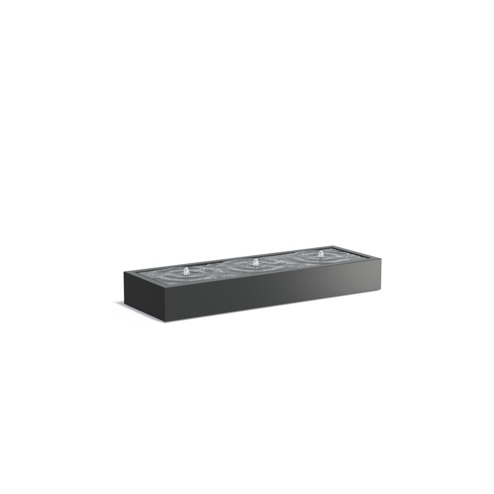 Aluminium Watertafel 3000 x 1000 x 400 (3 fonteinen + LED) Aluminium Watertafel 3000 x 1000 x 400 (3 fonteinen + LED)