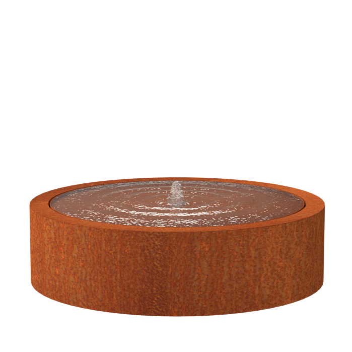 CorTen Watertafel  1450 x 400 (1 fontein + LED) CorTen Watertafel  1450 x 400 (1 fontein + LED)