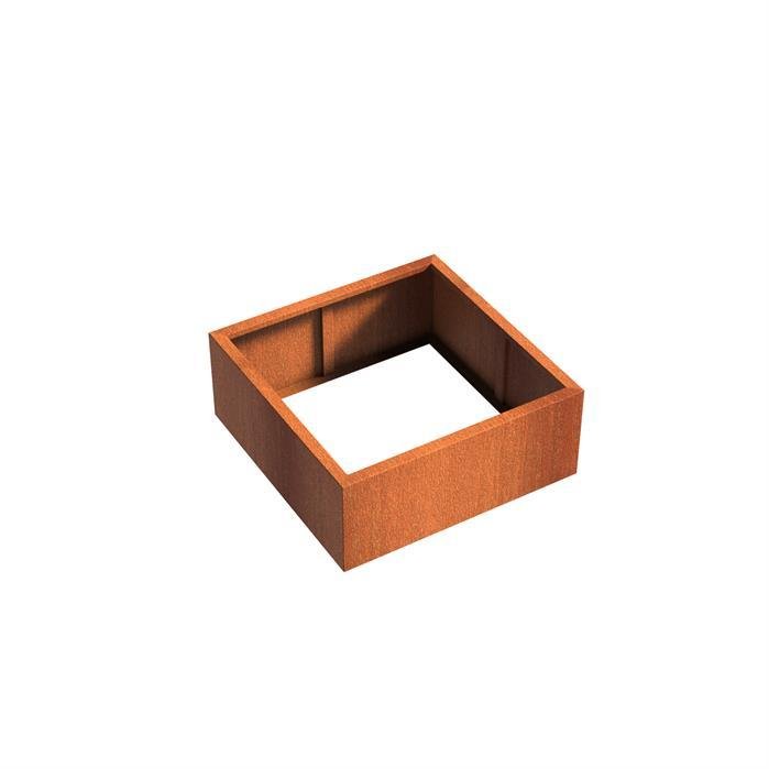 Andes zonder bodem 1000 x 1000 x 400 CorTen 2 mm Andes zonder bodem 1000 x 1000 x 400 CorTen 2 mm