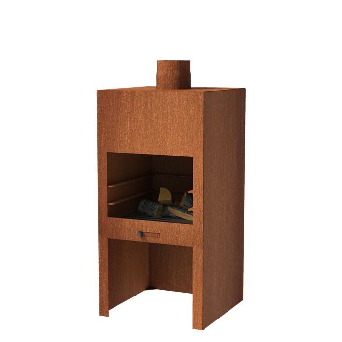 Stig haard corten 500x500x1000 Stig haard corten 500x500x1000