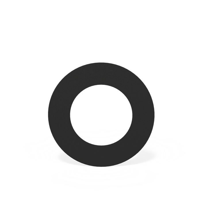 Rookkanaal rosette round 150mm gecoat 2x154x2 Rookkanaal rosette round 150mm gecoat 2x154x2